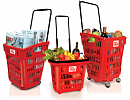 Кошики купівельні на колесах